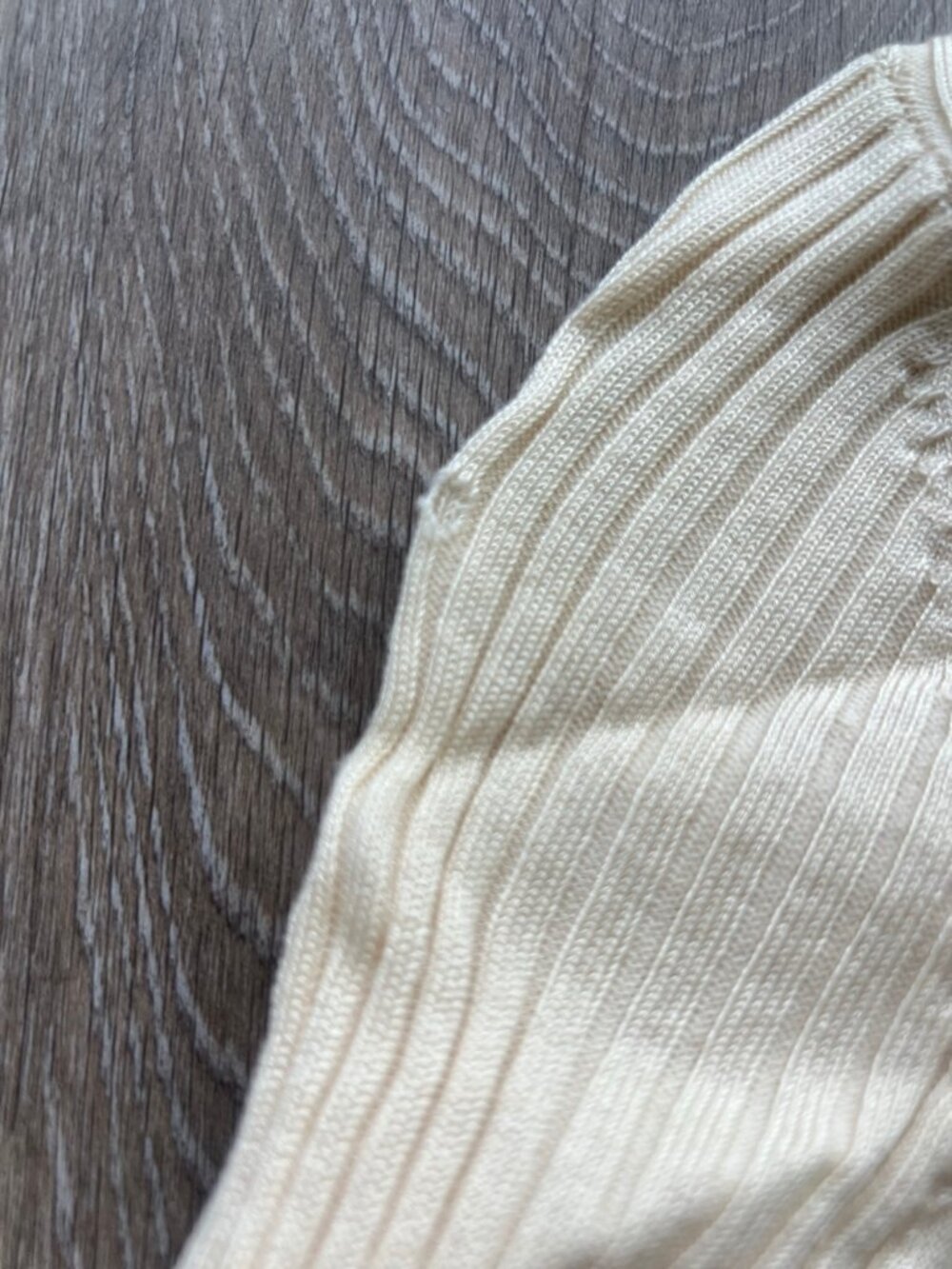 Sandro Paris Cream Ribbed Button Cardigan - Picture 4 of 7